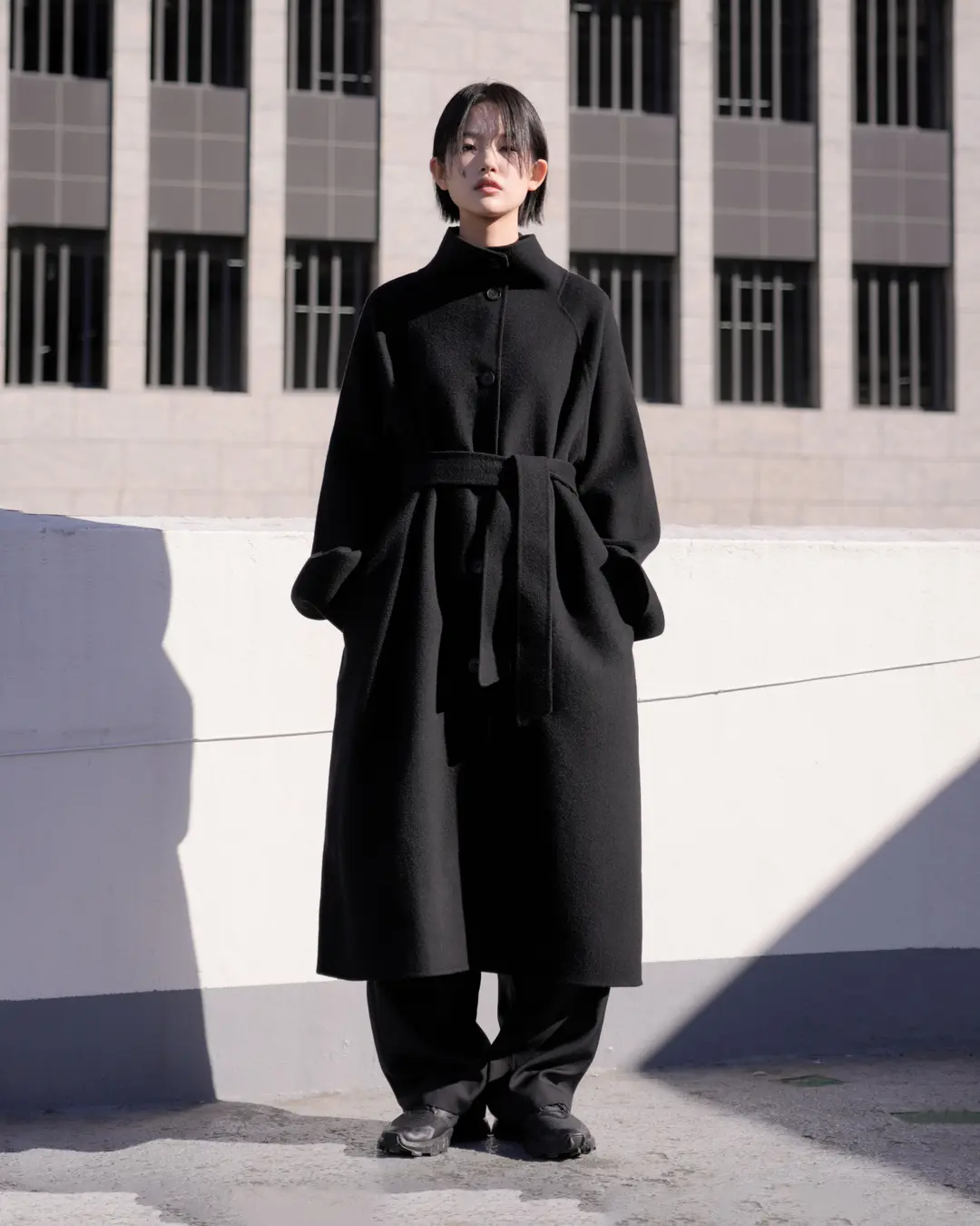 유노이아 high neck handmade long coat 상품 이미지 2