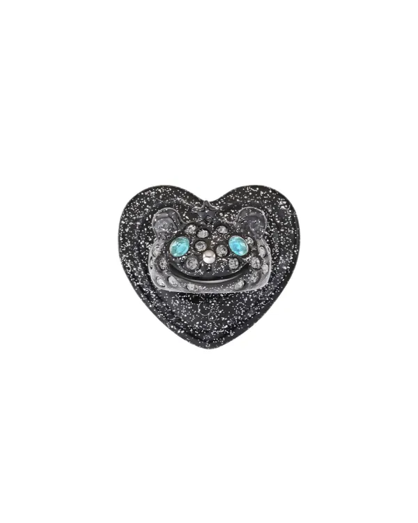 Princess Bear Grip Ring · 프린세스 베어 그립링 / 글리터 블랙