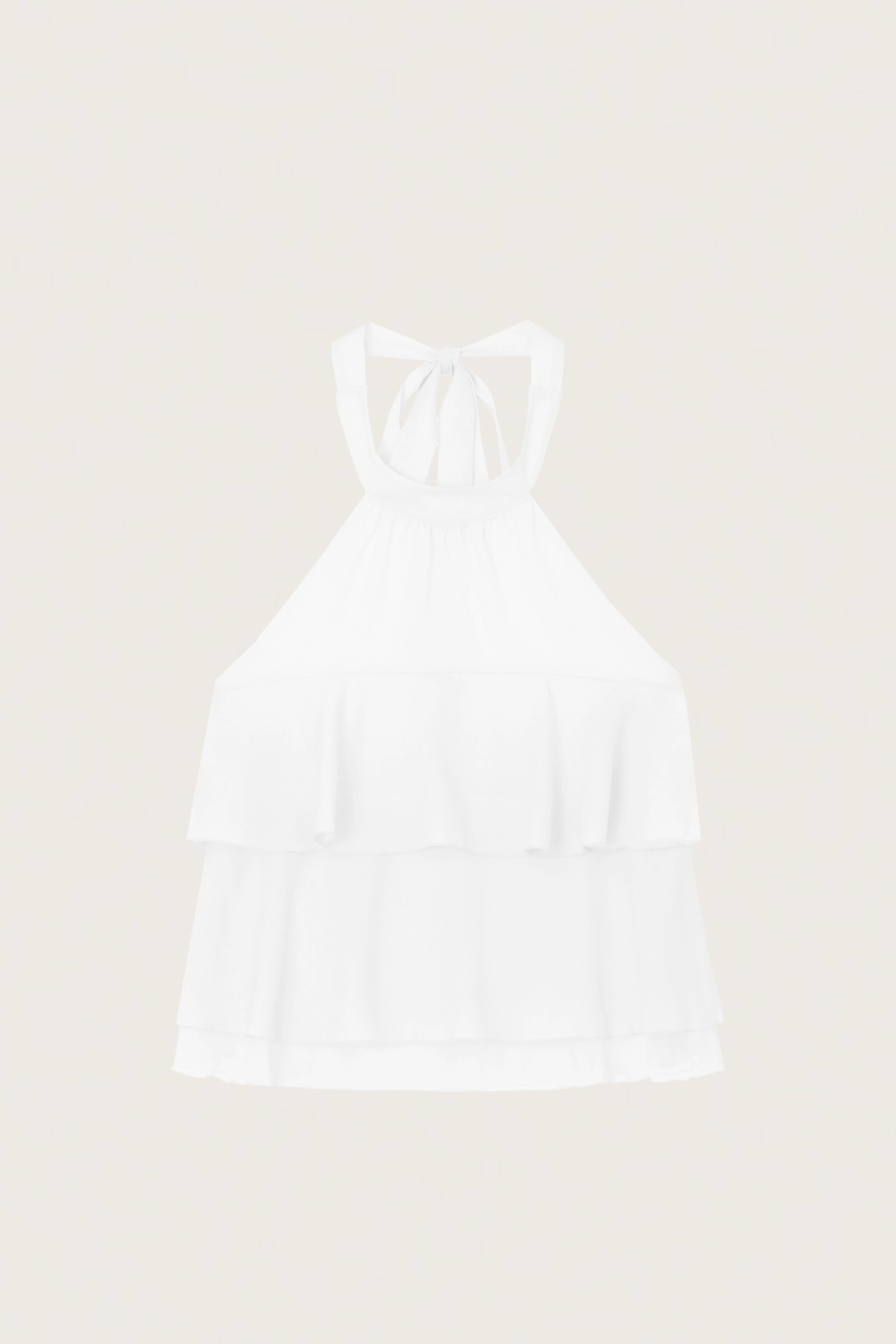클리시어 Dear rosy chiffon halter blouse, White 상품 이미지 1