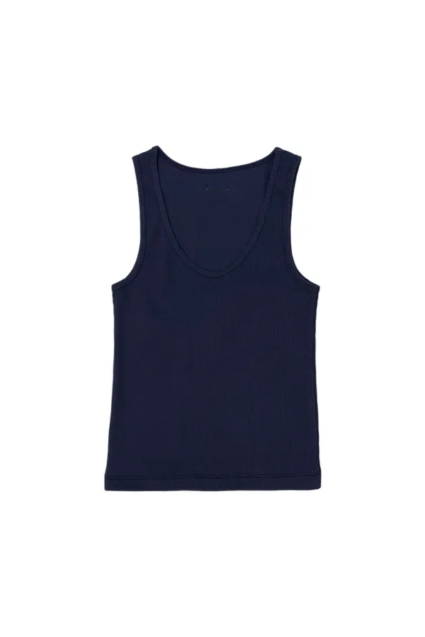 BASIC SLEEVELESS TOP (NAVY)
