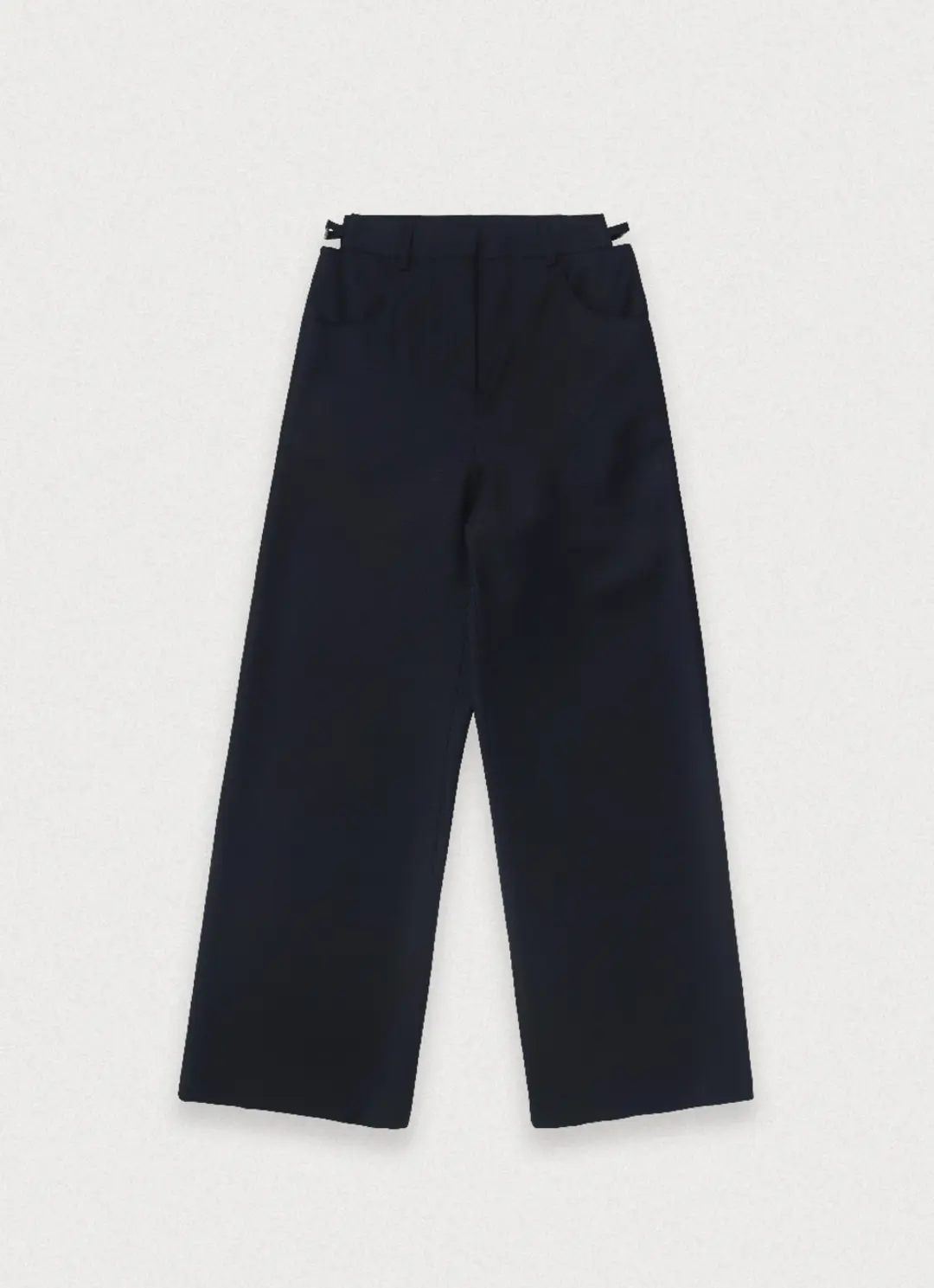 포에토 BAS CUT WOOL SLACKS - NAVY 상품 이미지 3