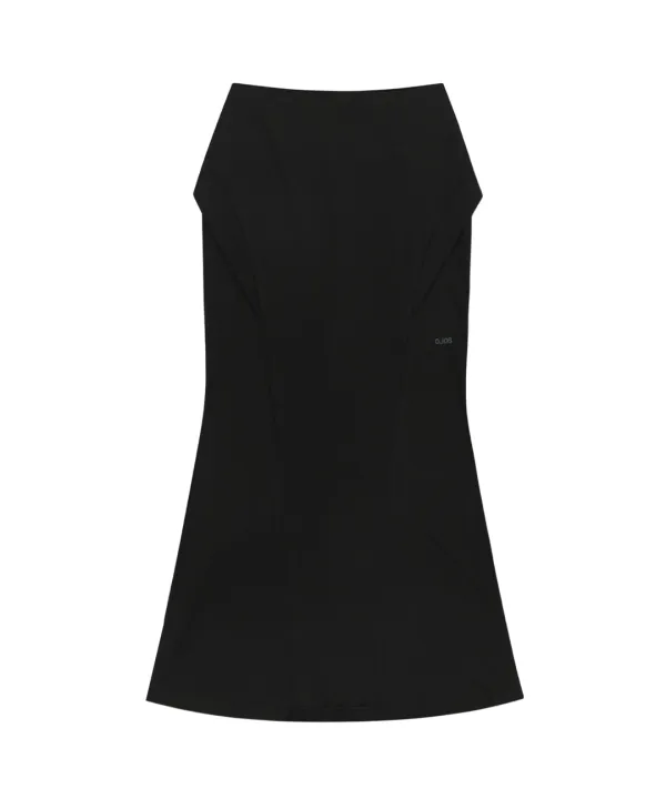 Side Panel Mermaid Maxi Skirt / Black