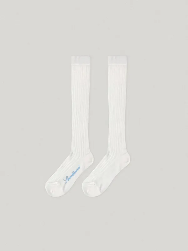 Etta Sheer Knee Socks Ivory (3rd)