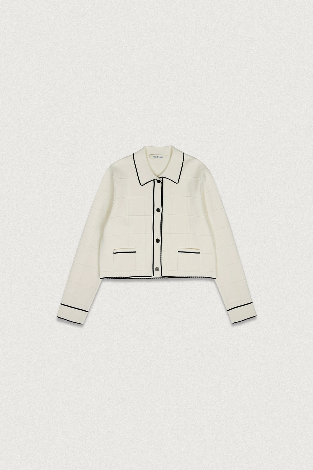 샤드라마 TRIMING SINGLE KNIT JACKET [IVORY] 상품 이미지 3