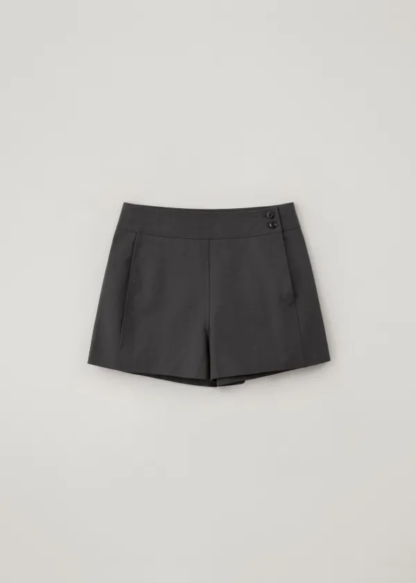 [15th-reorder] Half Doublin side button pants (steel gray)