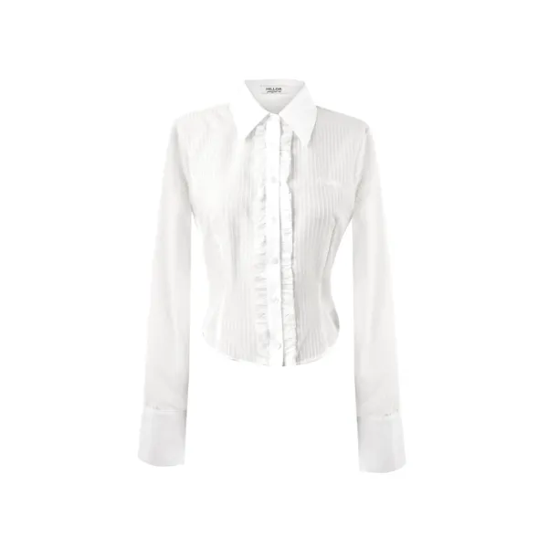 Lace Veil Shirt [White]