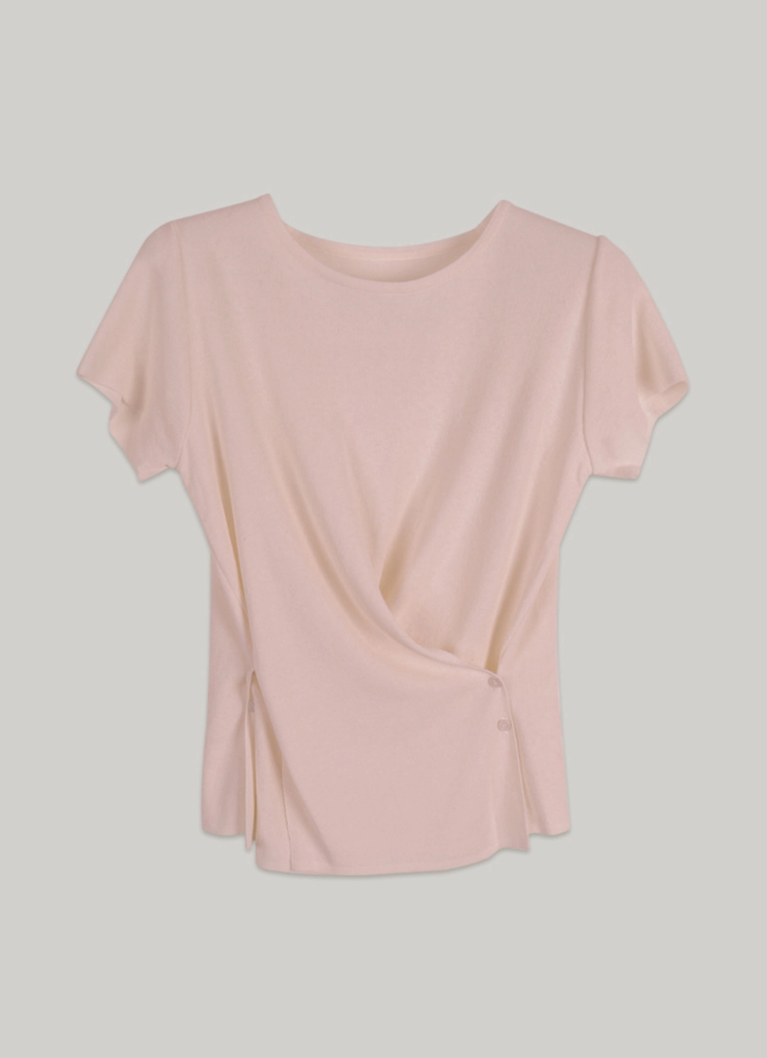 아워코모스 comos 1474 cross button wrap knit (pink) 상품 이미지 3