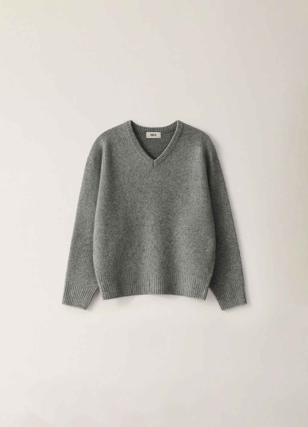 페블엠 Mone Wholegarment V-Neck Knit - Gray (10월 말 순차배송) 상품 이미지 1