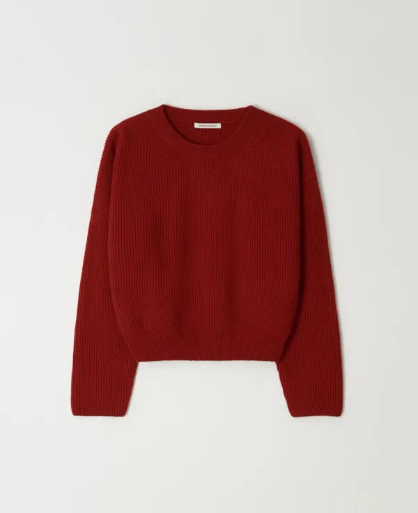 [1차] Series line - Cashmere Drop Round Knit_RED