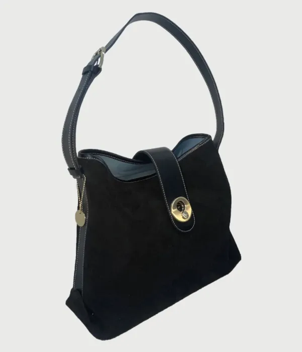 momentum tote bag _Suede black