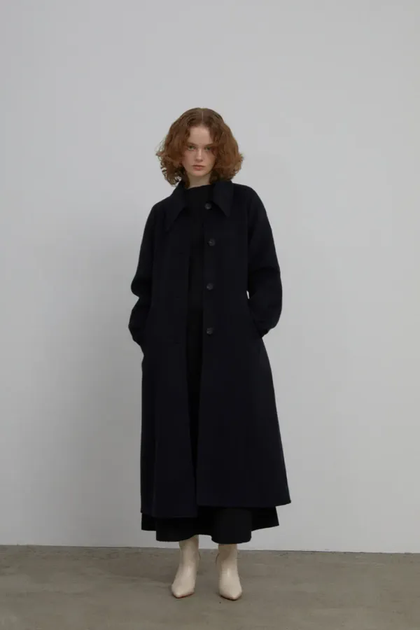 (시즌오프) LILISU Basic 01 Coat / Dark Navy