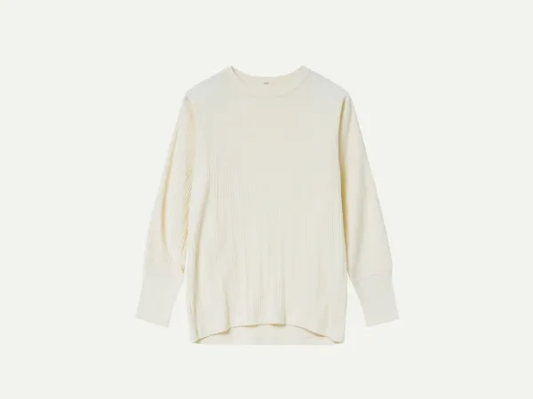 Via Celia ribbed T-shirt (Ivory)