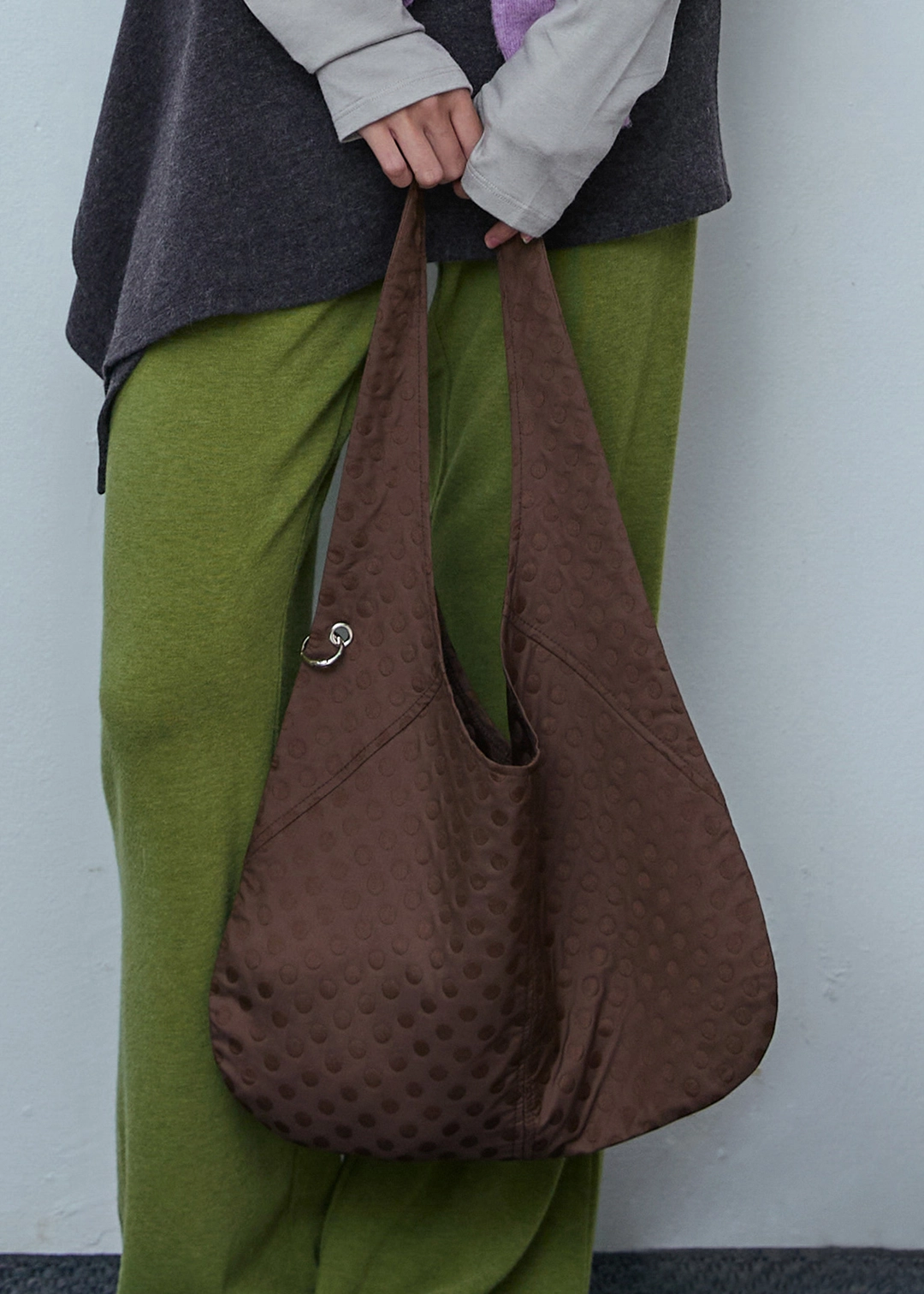 파이시스 Dot Eyelet Shoulder Bag_Brown 상품 이미지 1