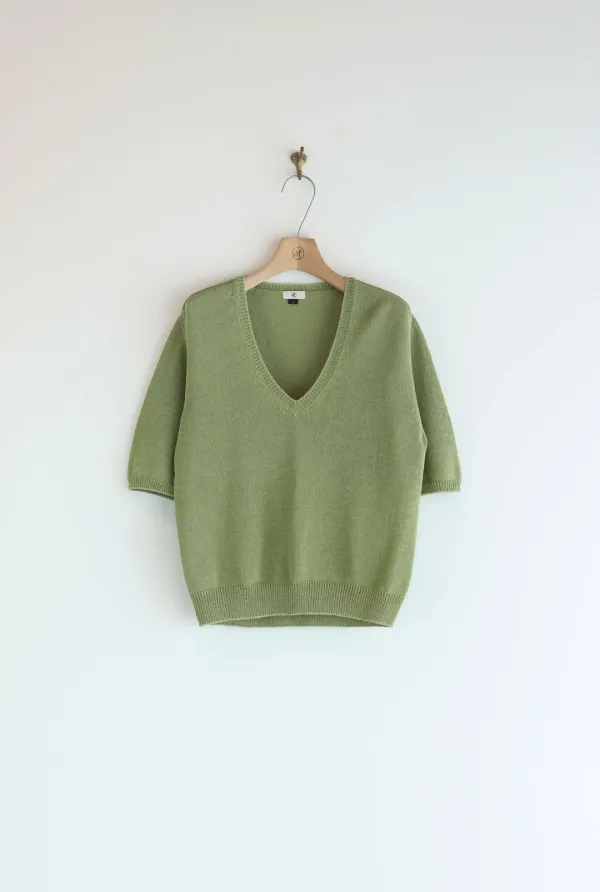 CURO KNIT TOP ( GRASS GREEN )
