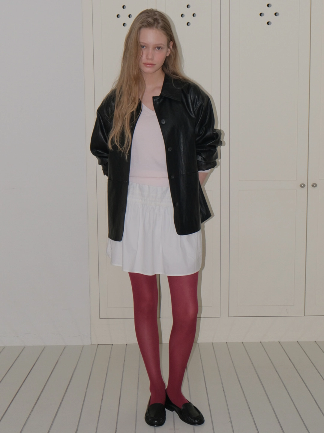 어몽 A FAUX LEATHER JACKET_BLACK 상품 이미지 2