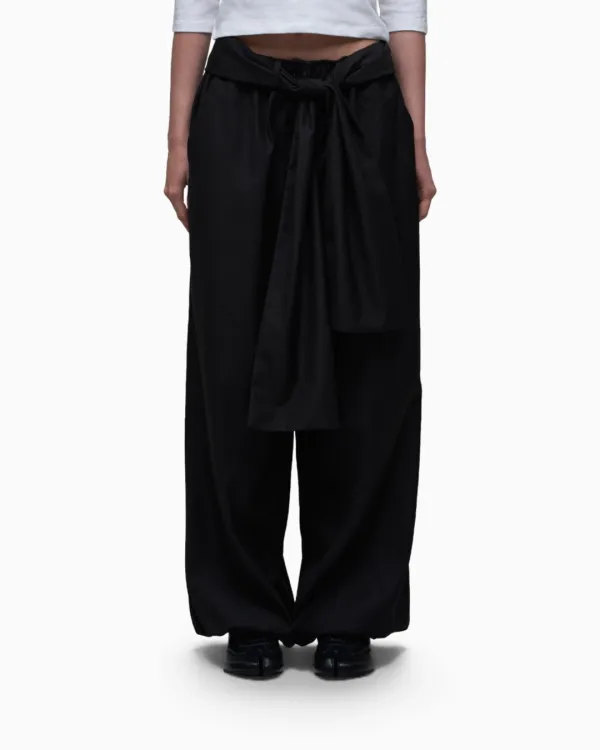 STRAP TAILORED JOGGER PANTS BLACK