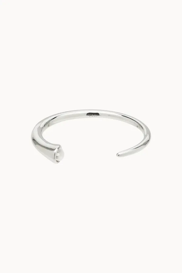 [VEI] 925silver PETAL GEM OPEN BANGLE_WHITE QUARTZ_OD3A2MBR91