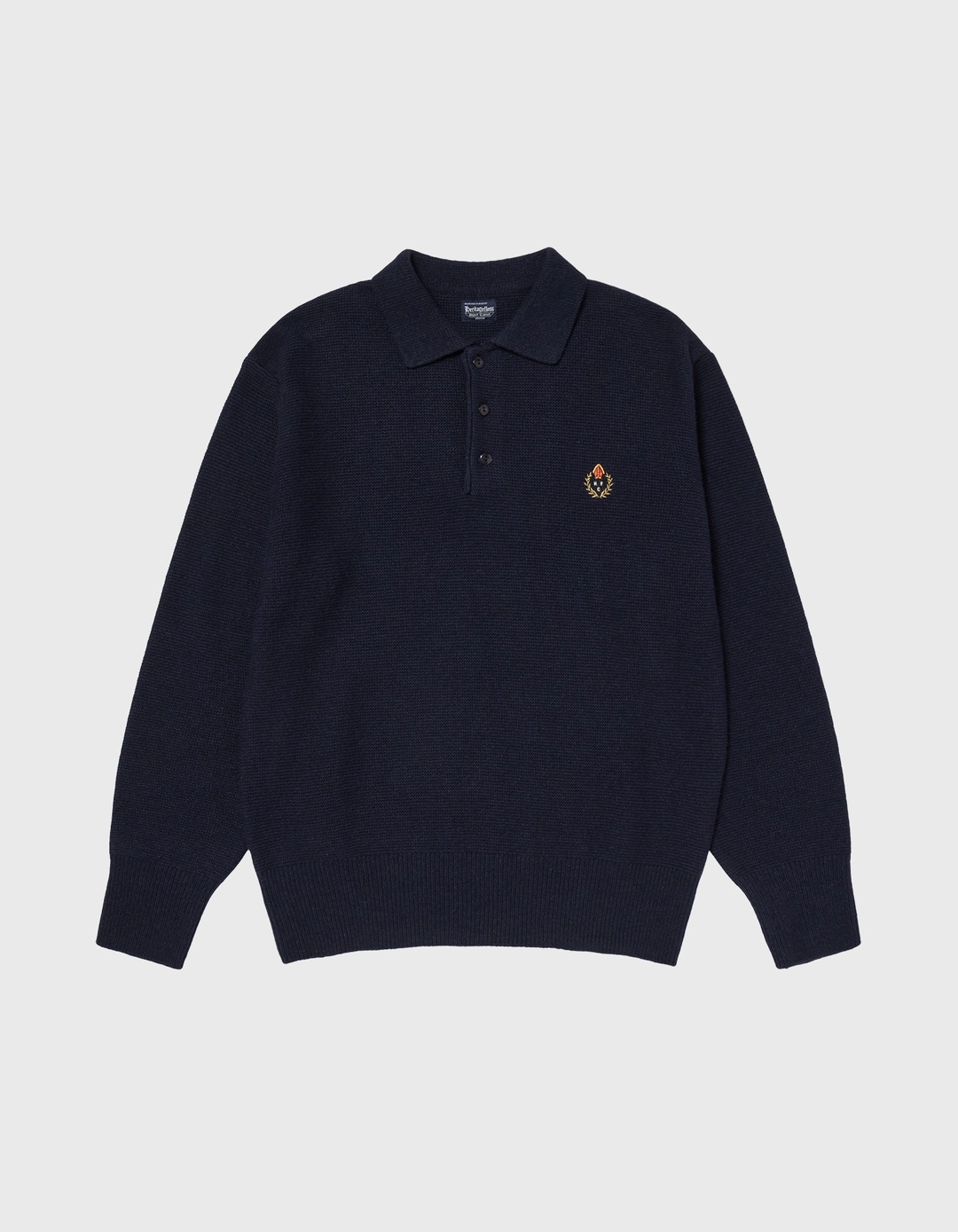 헤리티지플로스 CREST TASMANIA WOOL POLO SHIRT / Navy 상품 이미지 1