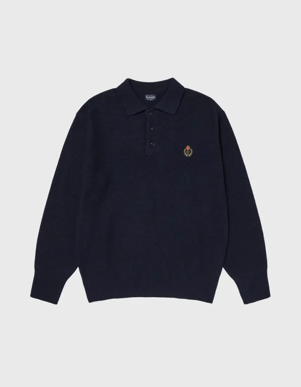 CREST TASMANIA WOOL POLO SHIRT / Navy