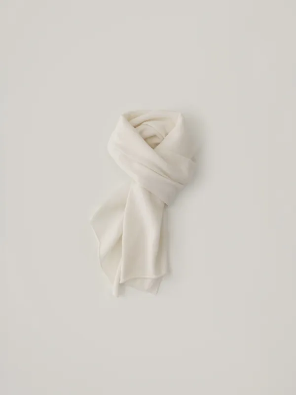 [10.6 예약 배송] Basic Wool Knit Scarf - Ivory