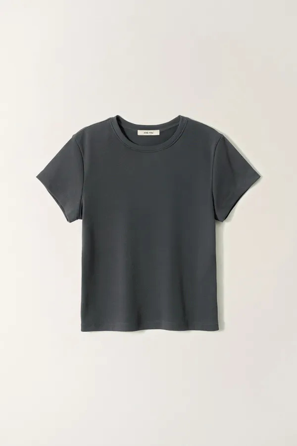 베이직 스탠다드핏 반팔 티셔츠 (Charcoal)_2GSUTS09