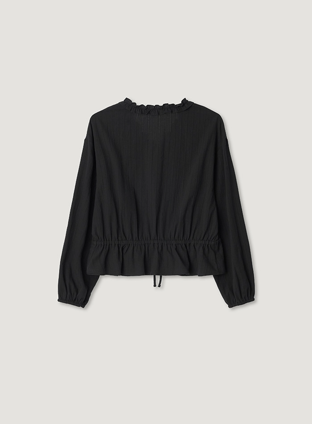 망고매니플리즈 ONCE FRILL BLOUSE_BLACK 상품 이미지 1