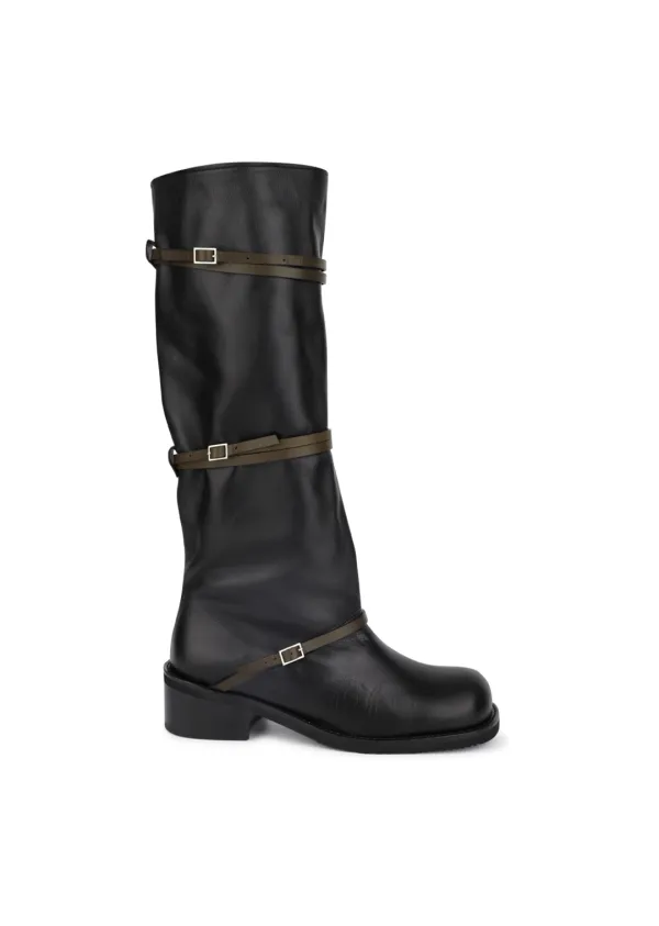 belt long boots, black