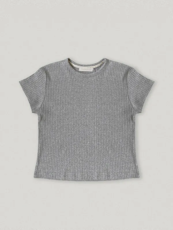 Base Ribbed Tee Gray (5th)