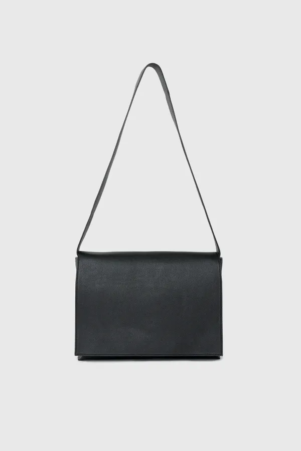 Leather Cross Body Bag (Black)