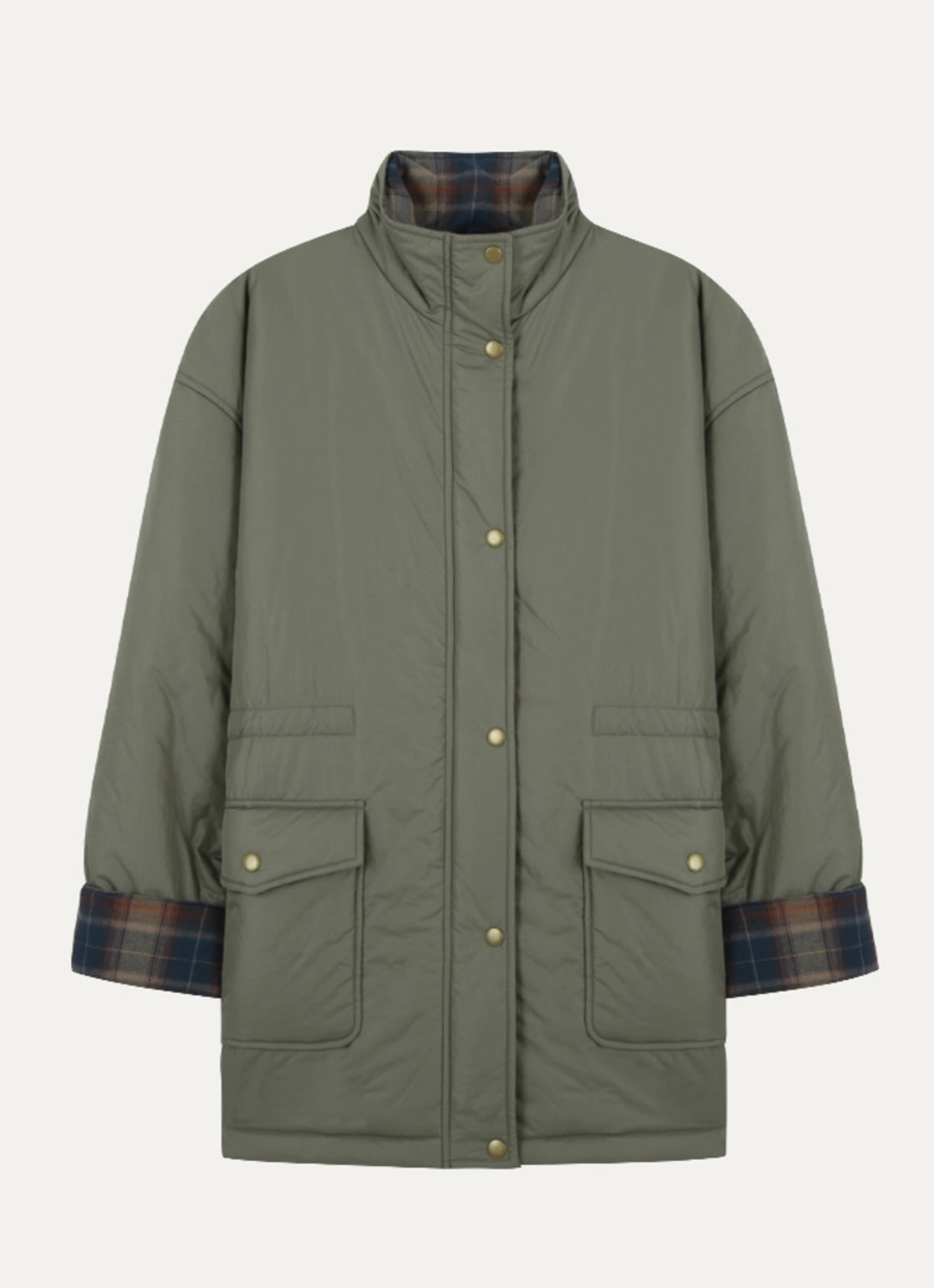 노운베러 Check pointed high-neck puffer coat [KNFW04CT09]_[2color] 상품 이미지 3