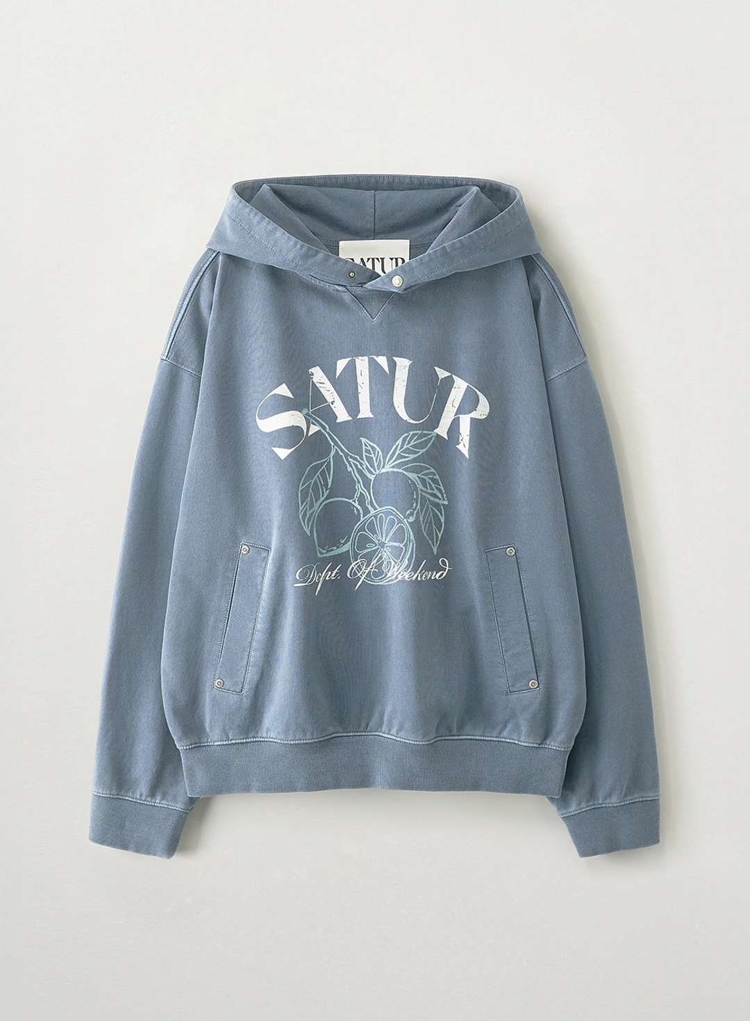 세터 Citron Drawing Washed Pocket Hoodie - Navy 상품 이미지 1