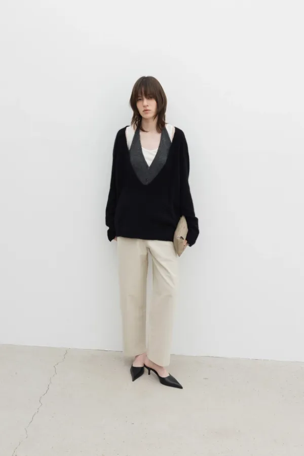 Brushed Chino Pants (Beige / Dark Beige / Black)