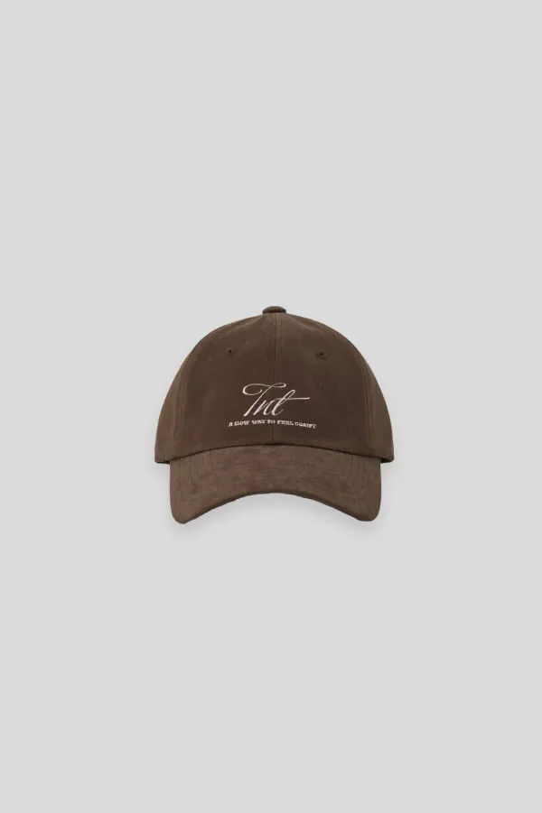 T/T Script logo ball cap (brown)