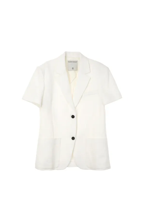 Half Sleeve Single Jacket, White