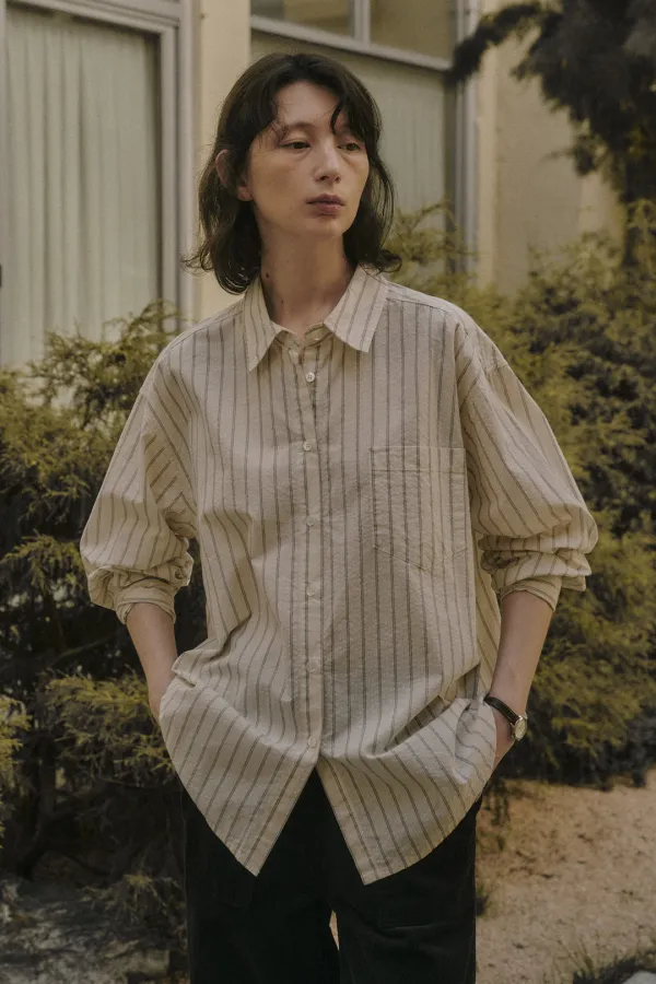 MAVEN STRIPE SHIRT_IVORY