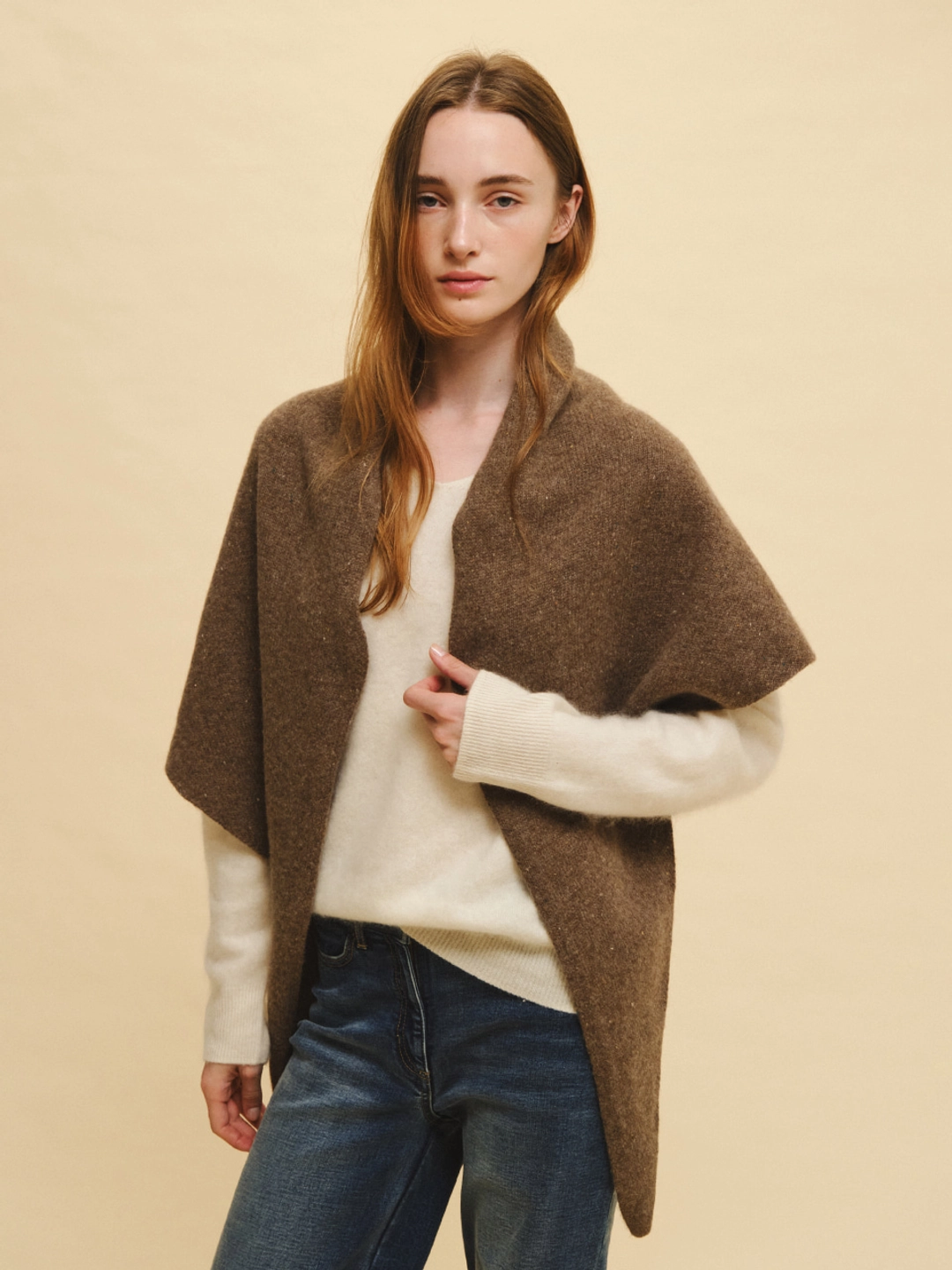 르니나 NOREVE WOOL muffler_brown 상품 이미지 2