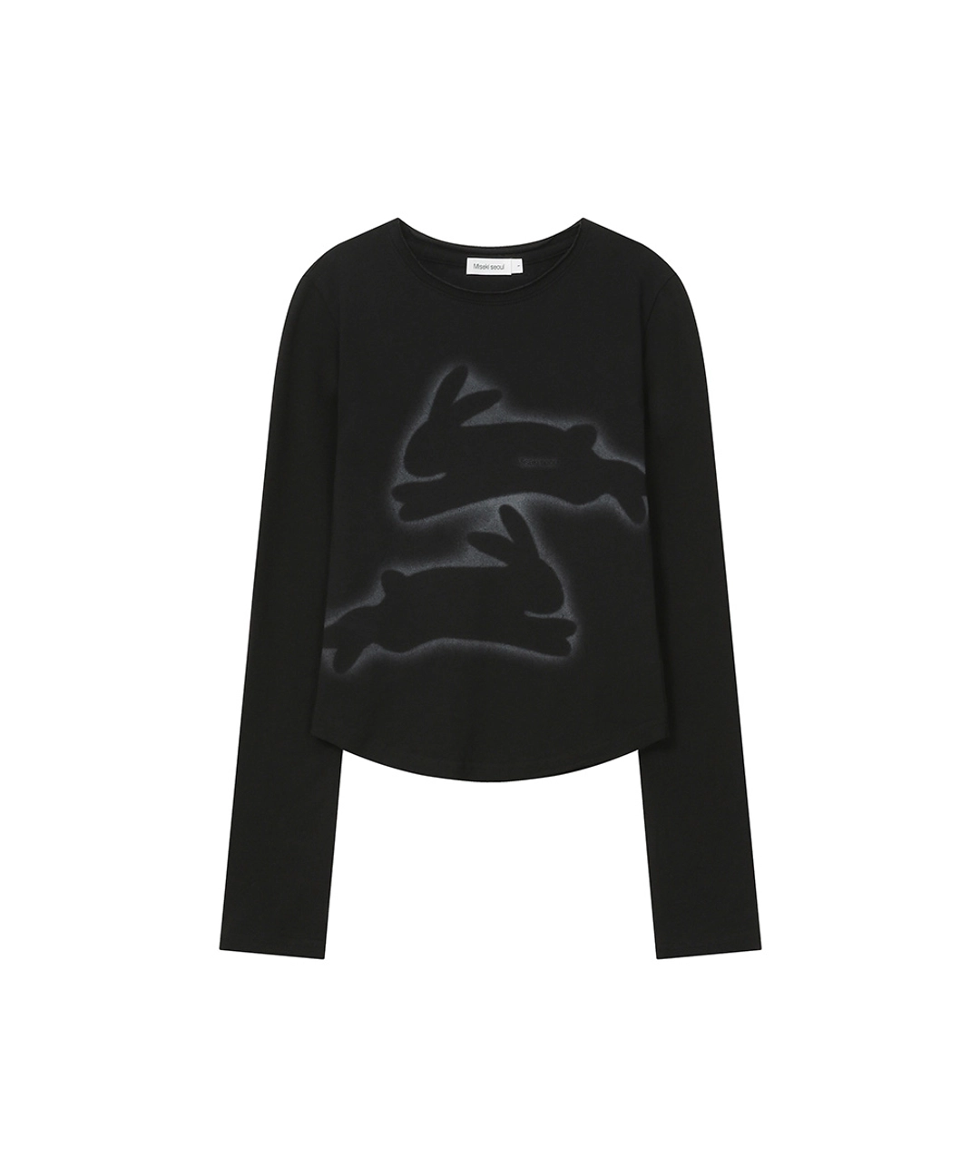 미세키서울 Twin rabbit long sleeves BLACK 상품 이미지 2