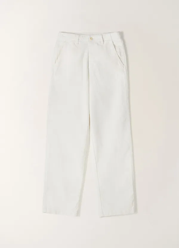 Flow Straight Pants, Ivory