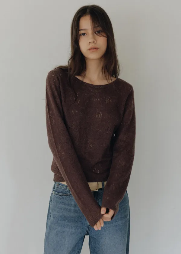 Tina lace long sleeve (brown)