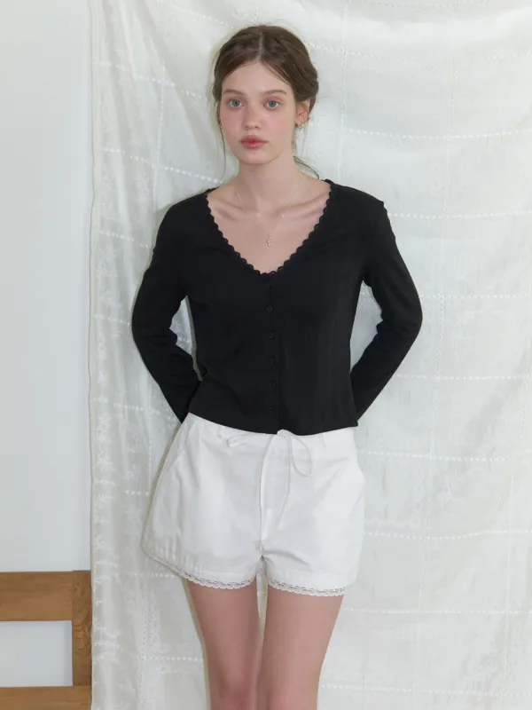 Rosanna v lace cardigan (black)