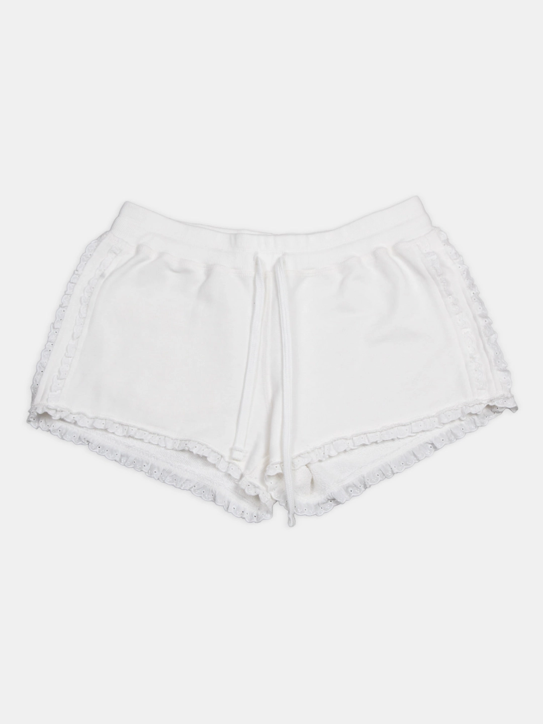 헤더먼트 lace track shorts (white) 상품 이미지 1