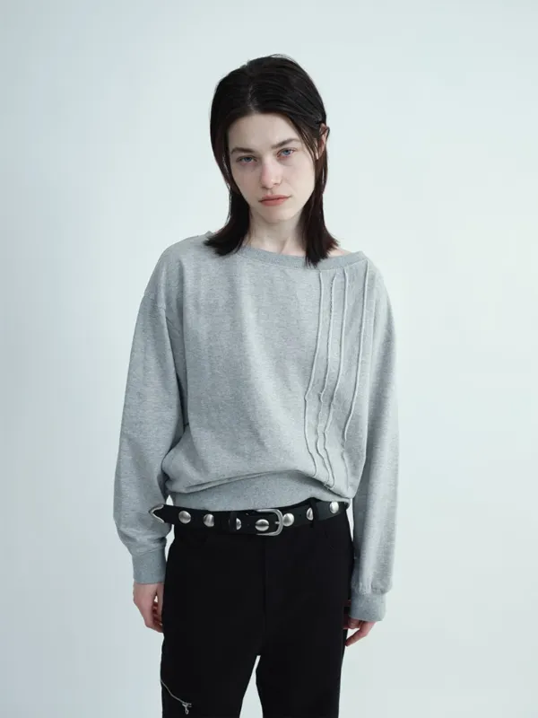 Cut Out Vintage Sweatshirts [Melange Gray]
