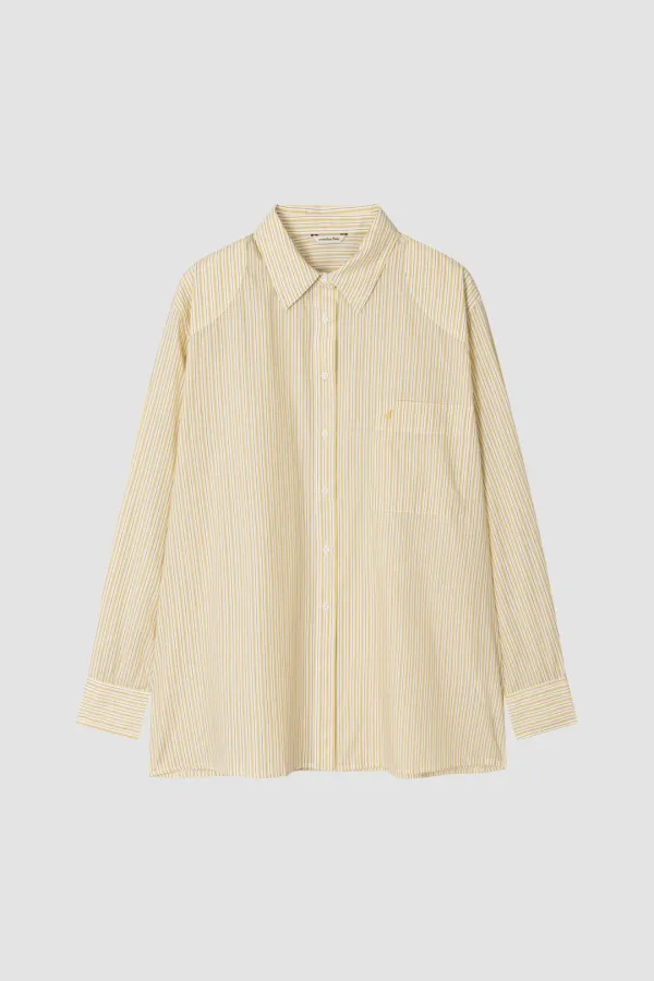[26SS] STRIPE OVERSIZED SHIRT_YELLOW