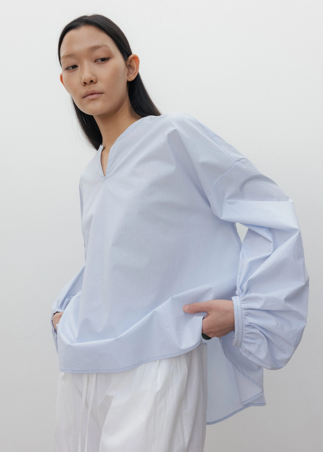 우마뭉 Crispy cotton balloon sleeve shirts_Breeze 상품 이미지 2