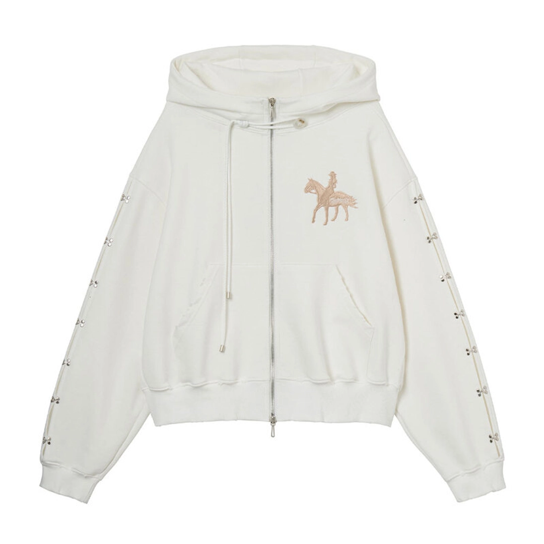 2000아카이브 YEAR OF HORSE HOODIE ZIP UP (IVORY) 상품 이미지 1