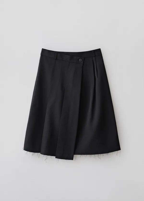 Carmen pleats wrap skirt (black)