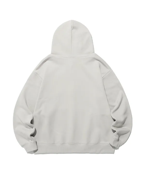 3star logo zip hoodie[light grey]