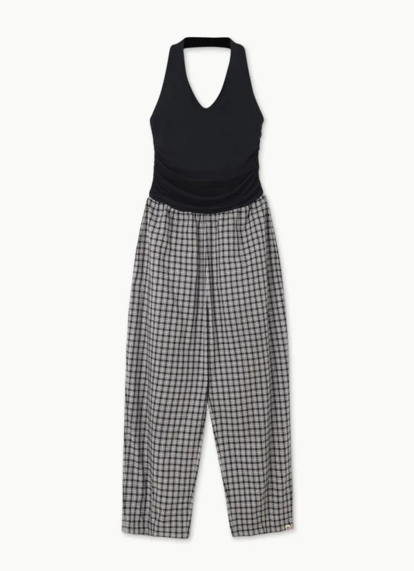 [BM x LHR] Block Halter jumpsuit_Black Multi