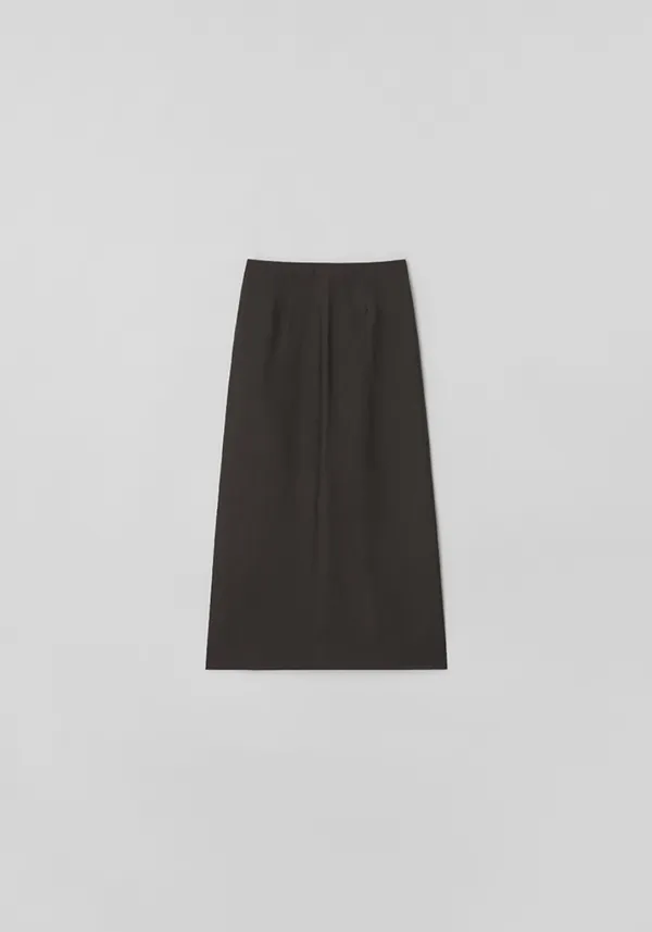 Sheer maxi skirt (Brown)