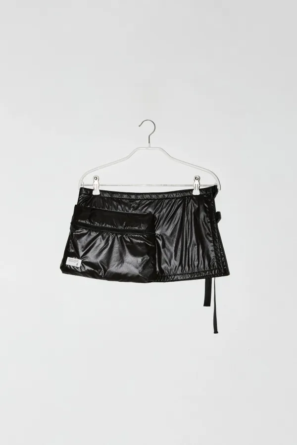 [CORE] PADDED LAYERED MINI SKIRT - BLACK